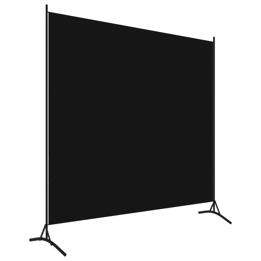 Paravento Nero 175x180 cm in Tessuto - homemem39