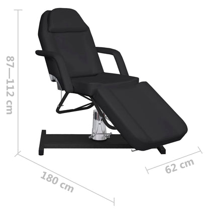Lettino da Massaggio Nero 180x62x(87-112) cm | homemem39