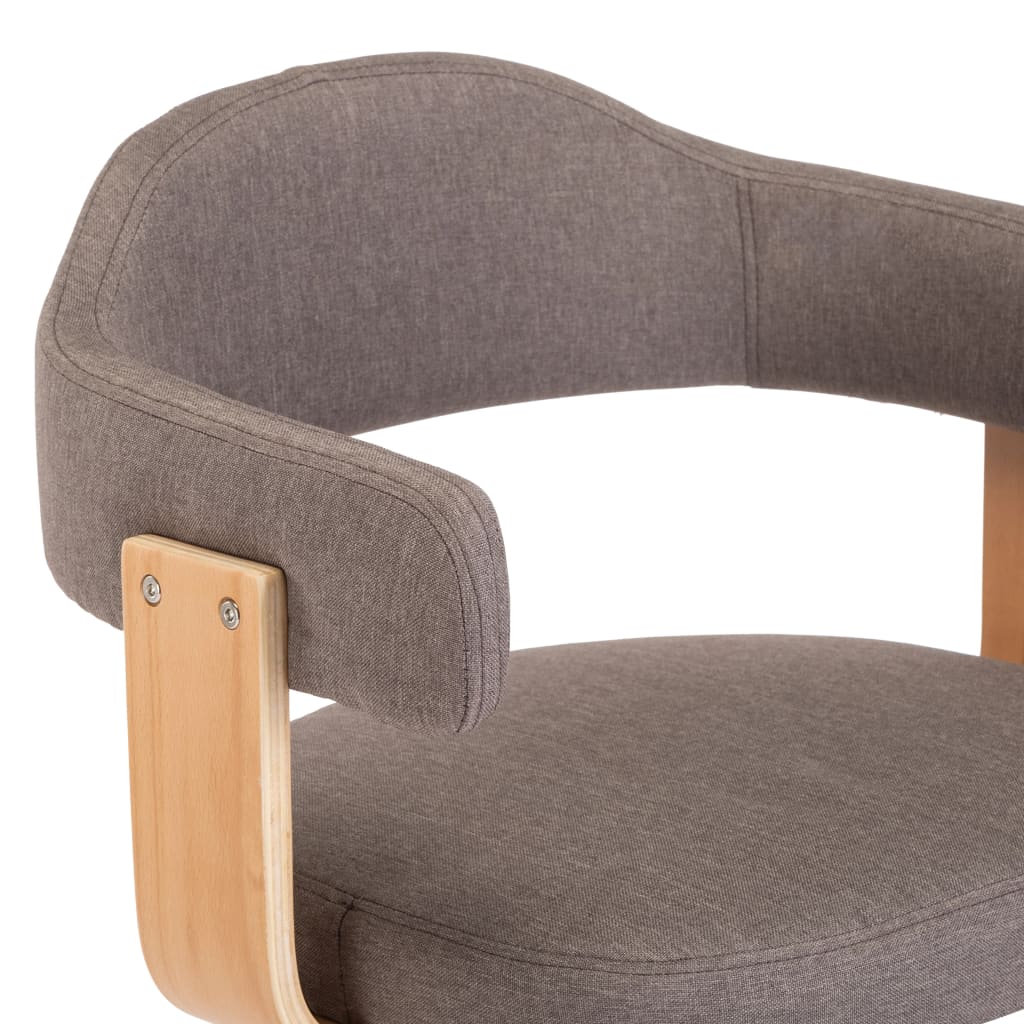 Sedie da Pranzo Girevoli 6 pz Grigio Talpa in Legno e Tessuto | homemem39