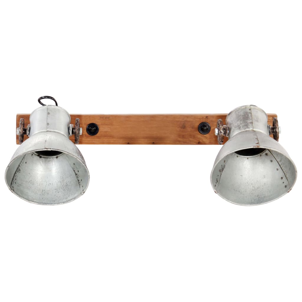 Lampada da Parete in Stile Industriale Argento 45x25 cm E27 - homemem39