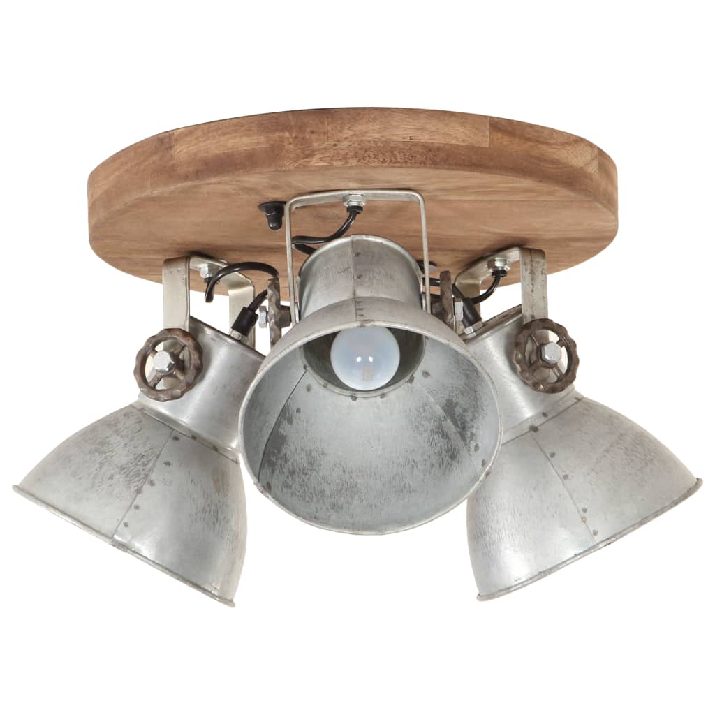 Lampada a Sospensione Industriale 25 W Argento 42x27cm E27 | homemem39