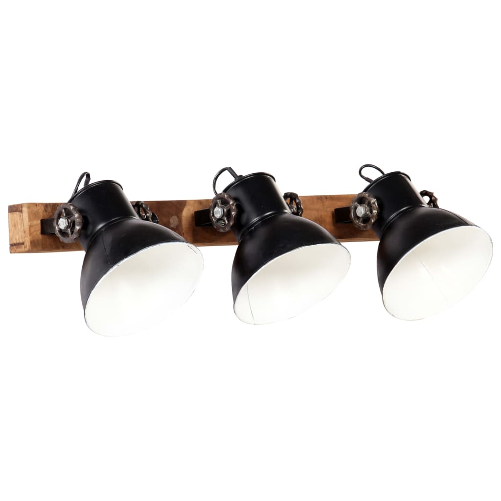 Lampada da Parete in Stile Industriale Nera 65x25 cm E27 - homemem39