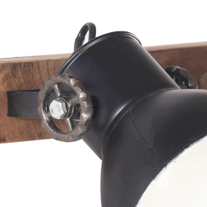 Lampada da Parete in Stile Industriale Nera E27