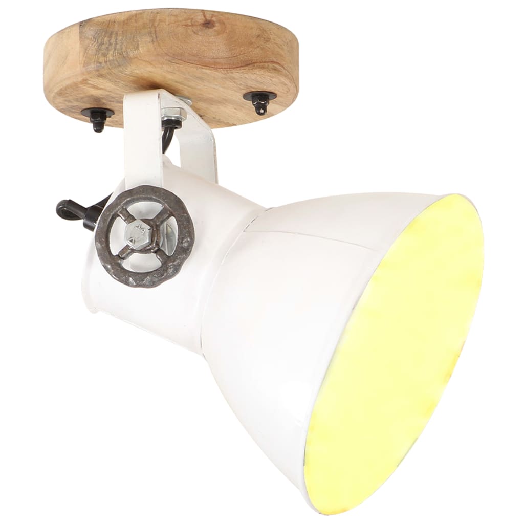 Lampade da Parete/Soffitto 2 pz Industriale Bianca 20x25 cm E27 | homemem39
