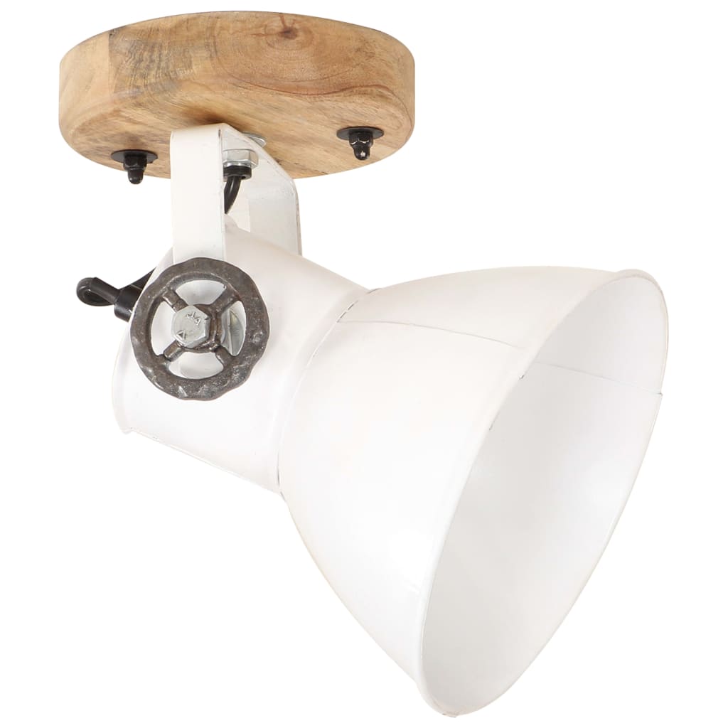 Lampade da Parete/Soffitto 2 pz Industriale Bianca 20x25 cm E27 | homemem39