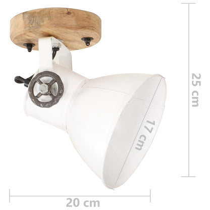 Lampade da Parete/Soffitto 2 pz Industriale Bianca 20x25 cm E27 | homemem39