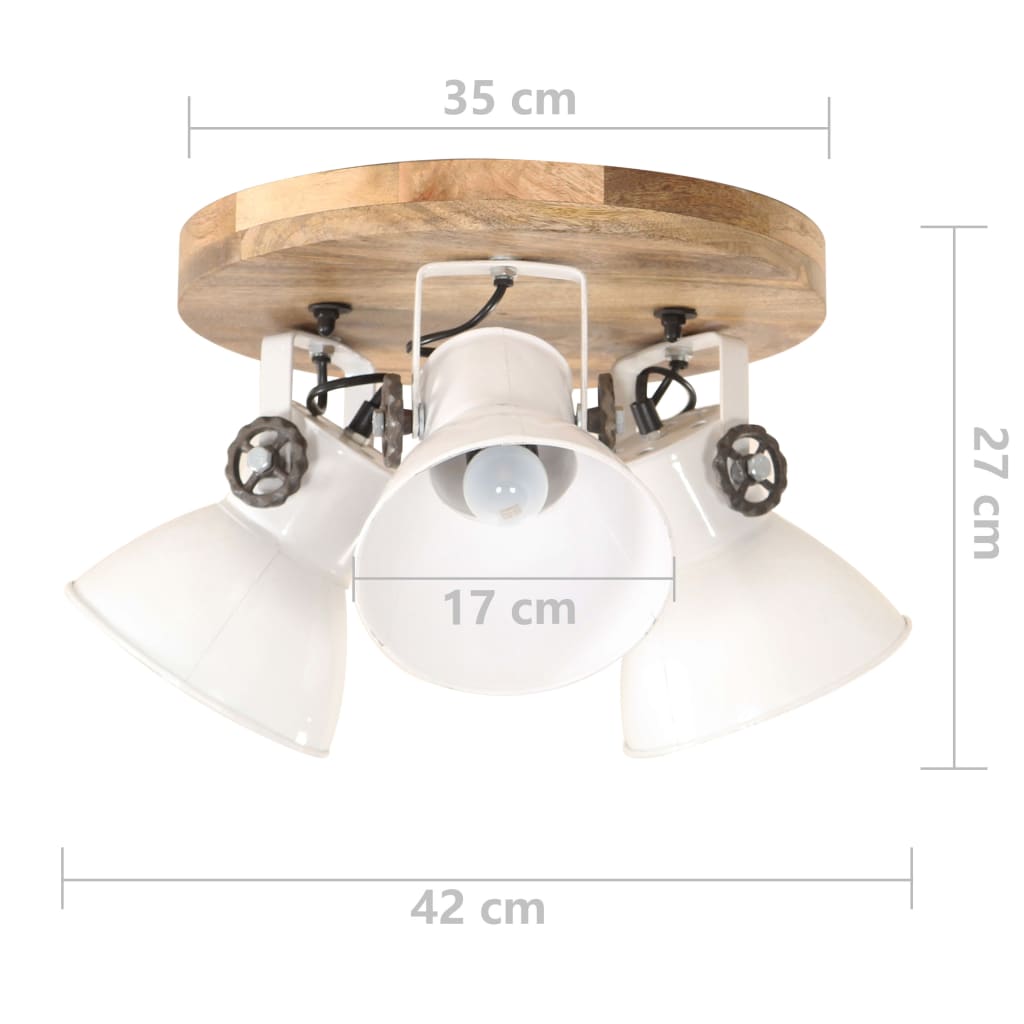 Lampada a Sospensione Industriale 25 W Bianca 42x27cm E27 - homemem39