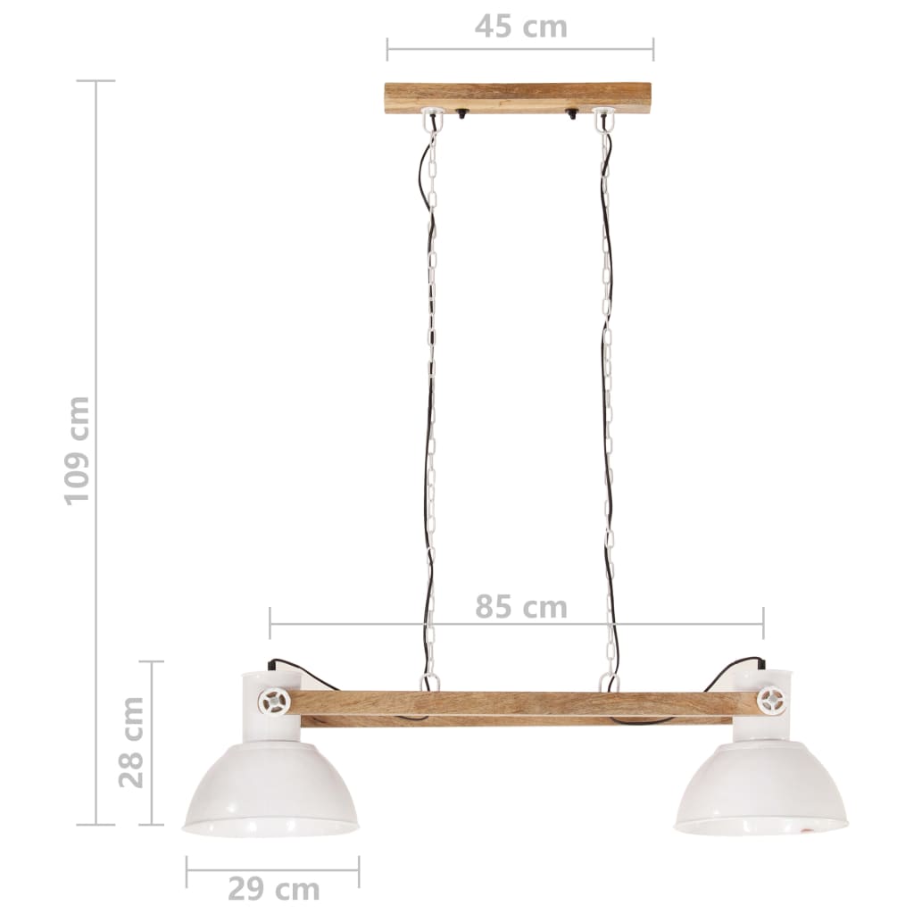 Lampada a Sospensione Industriale 25 W Bianca 109 cm E27