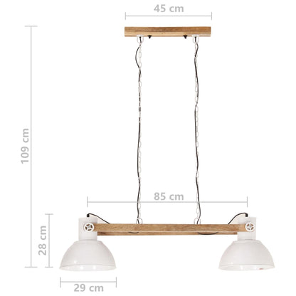 Lampada a Sospensione Industriale 25 W Bianca 109 cm E27