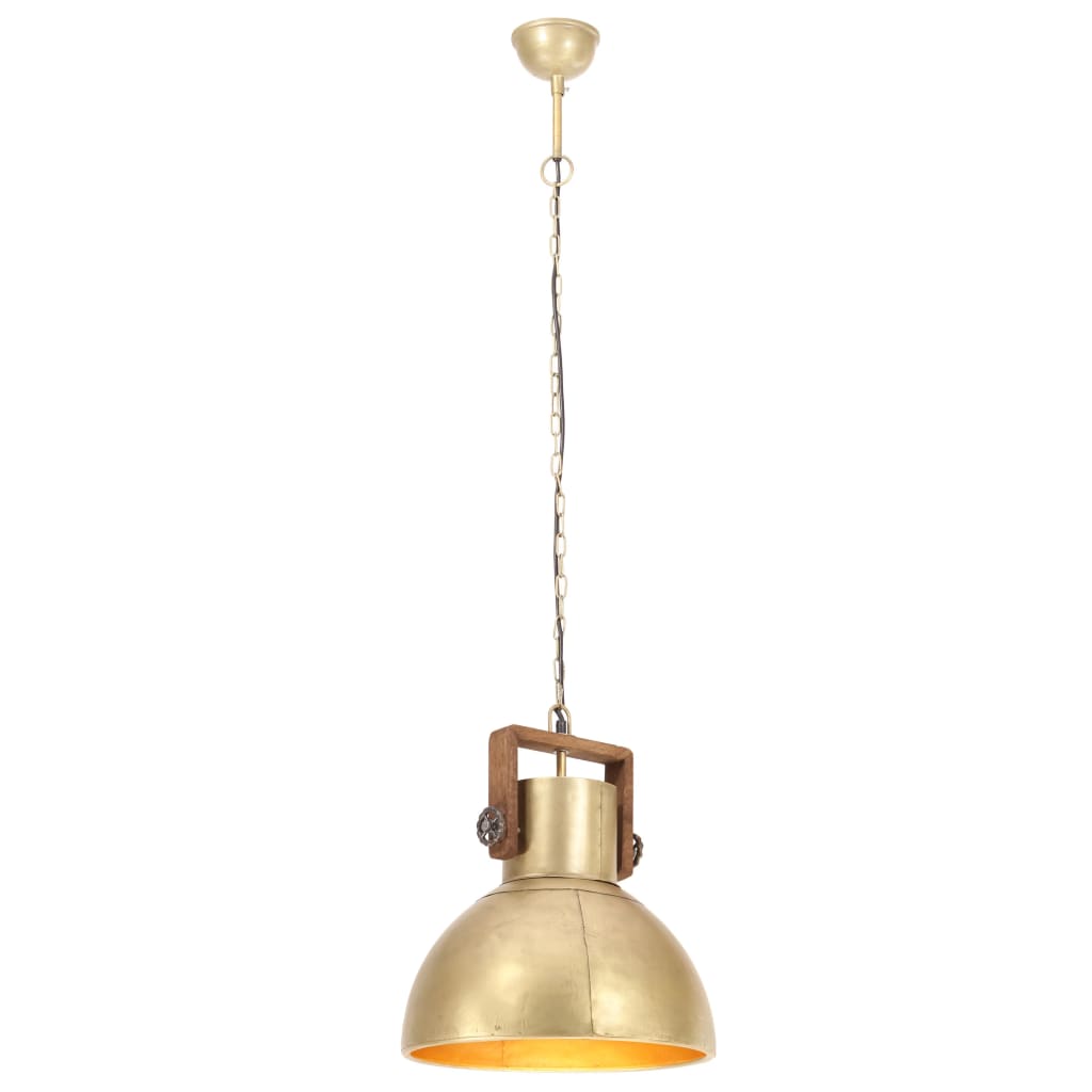 Lampada a Sospensione Industriale 25 W Ottone Rotonda 40 cm E27 - homemem39