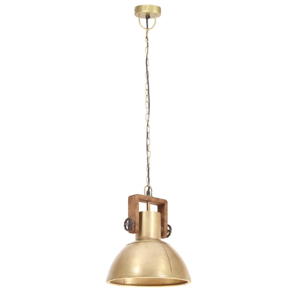 Lampada a Sospensione Industriale 25 W Ottone Rotonda 30 cm E27 - homemem39