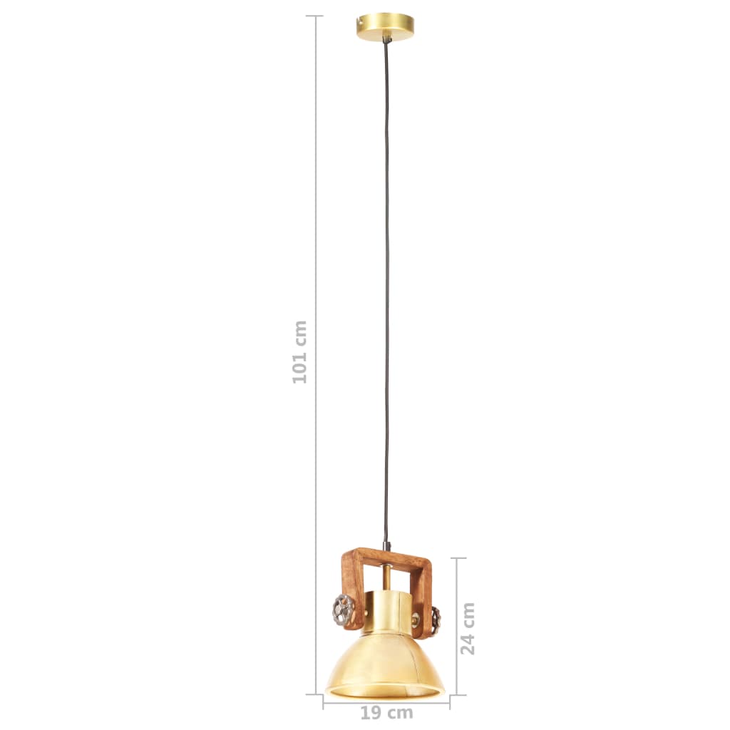Lampada a Sospensione Industriale 25 W Ottone Rotonda 19 cm E27 | homemem39