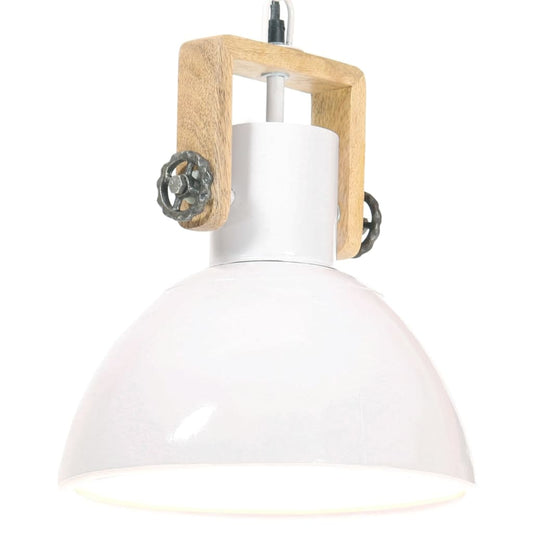 Lampada a Sospensione Industriale 25 W Bianca Rotonda 30 cm E27 - homemem39