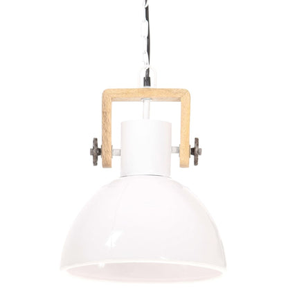 Lampada a Sospensione Industriale 25 W Bianca Rotonda 30 cm E27 - homemem39