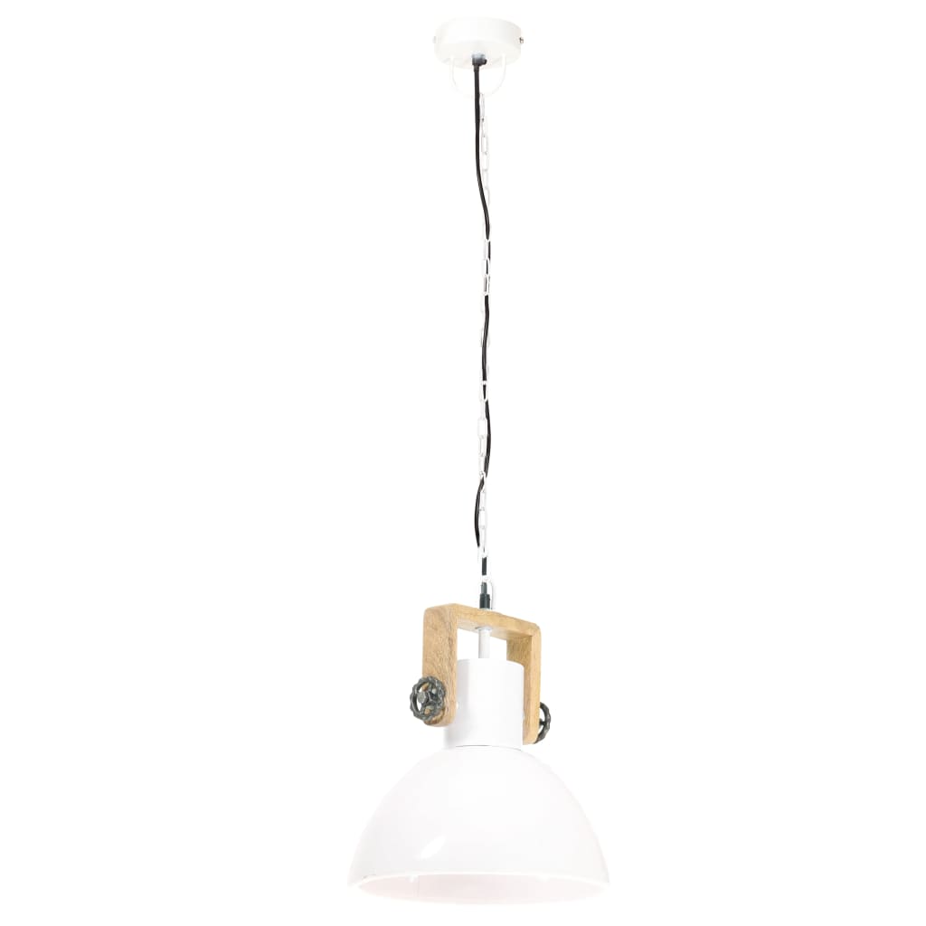 Lampada a Sospensione Industriale 25 W Bianca Rotonda 30 cm E27 - homemem39