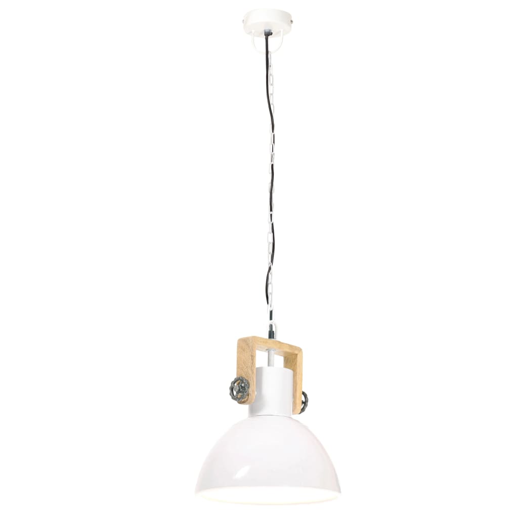 Lampada a Sospensione Industriale 25 W Bianca Rotonda 30 cm E27 - homemem39