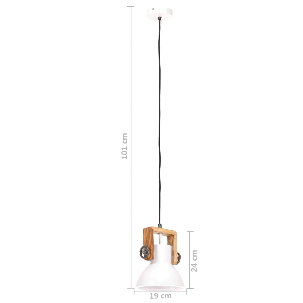 Lampada a Sospensione Industriale 25 W Bianca Rotonda 19 cm E27 | homemem39