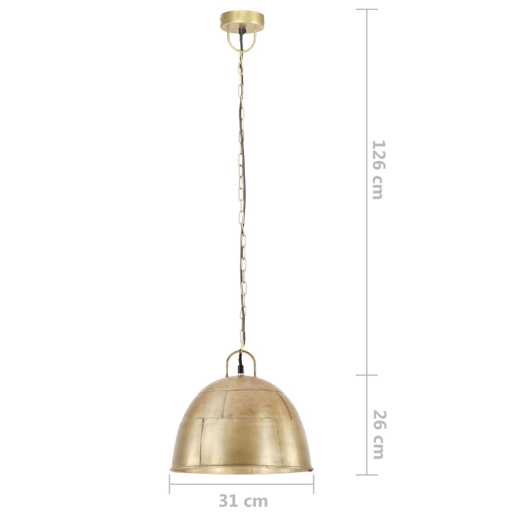 Lampada Industriale Vintage 25 W Ottone Rotonda 31 cm E27 | homemem39