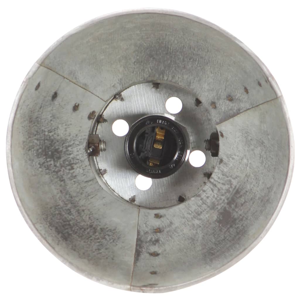 Lampada da Scrivania Industriale Argento Rotonda 58x18x90cm E27 | homemem39