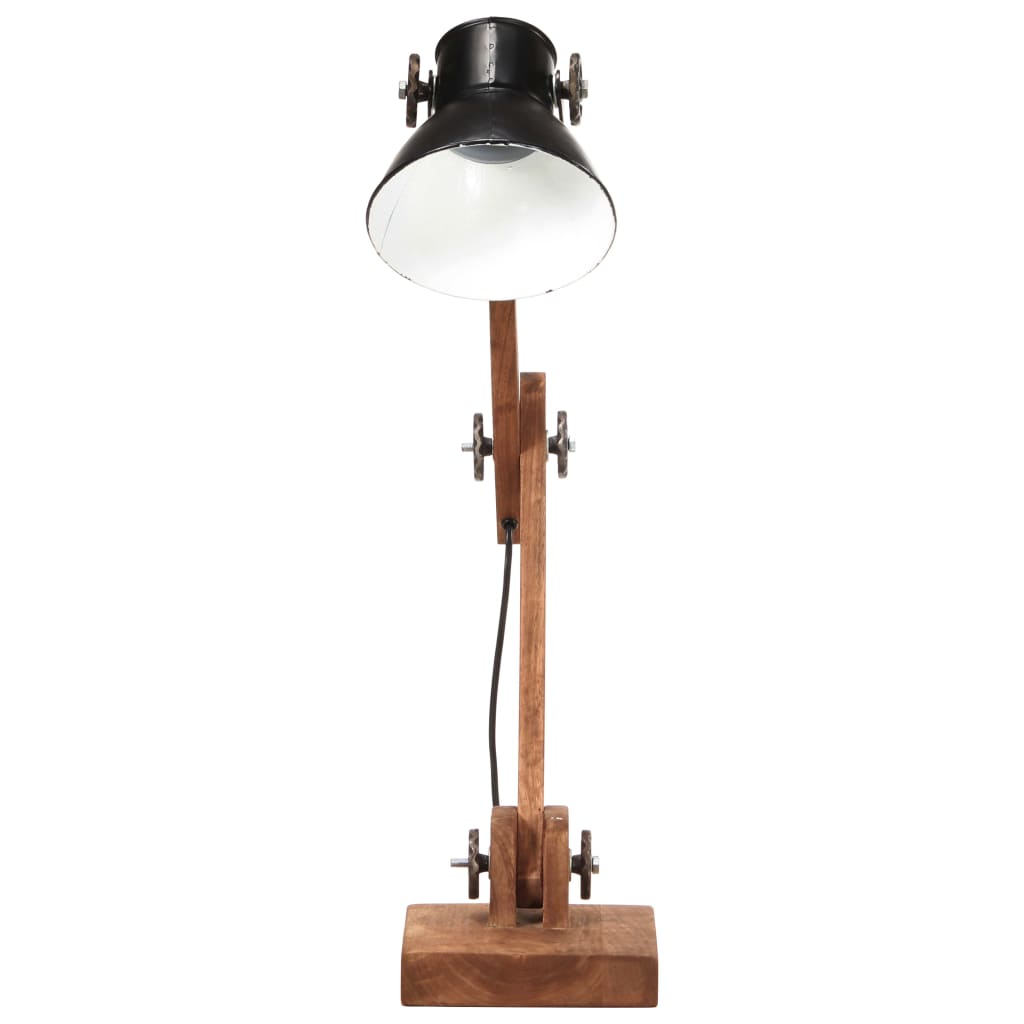 Lampada da Scrivania Industriale Nera Rotonda 58x18x90 cm E27