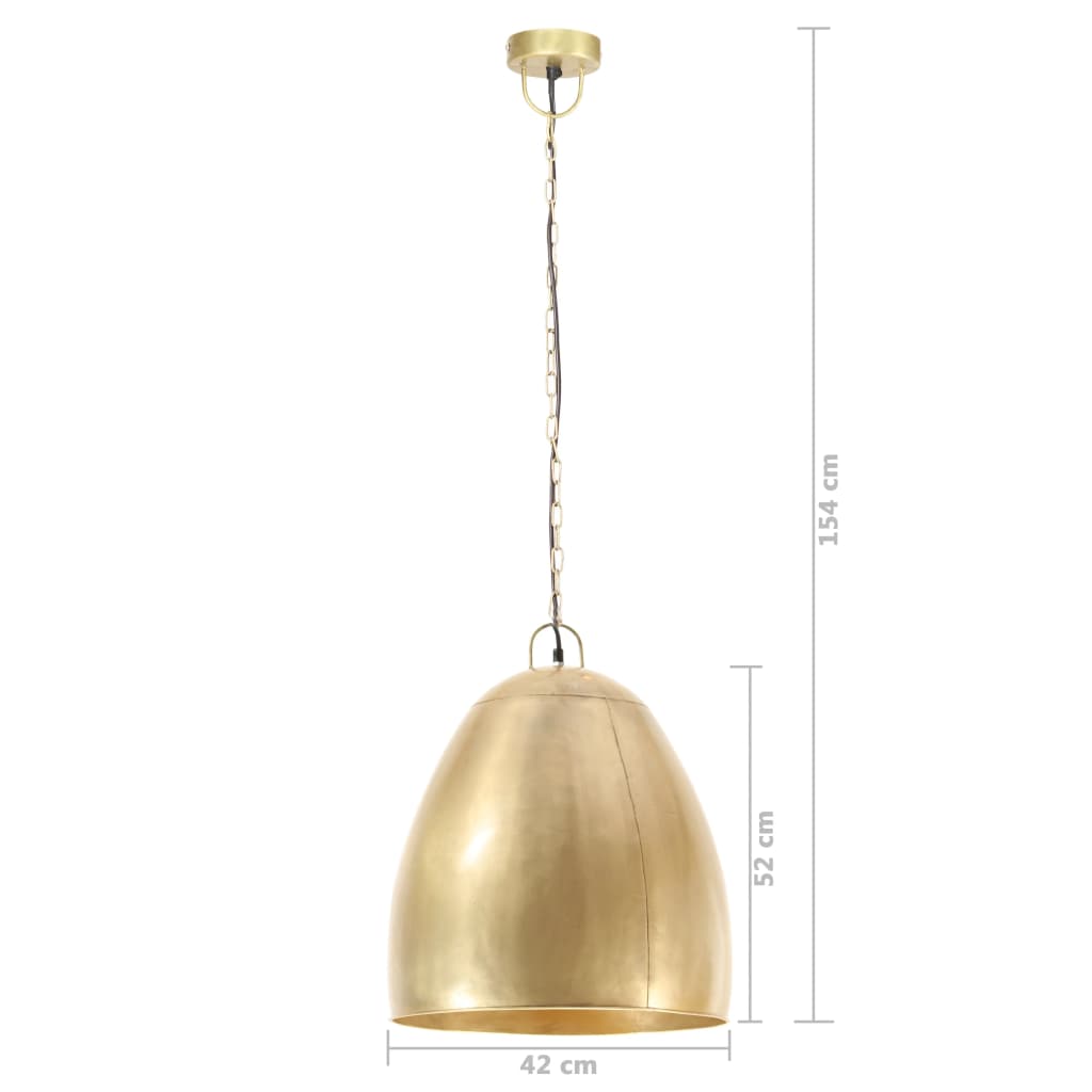 Lampada a Sospensione Industriale 25 W Ottone Rotonda 42 cm E27 - homemem39