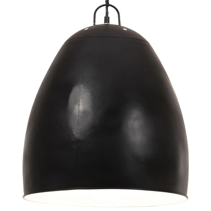 Lampada a Sospensione Industriale 25 W Nera Rotonda 42 cm E27