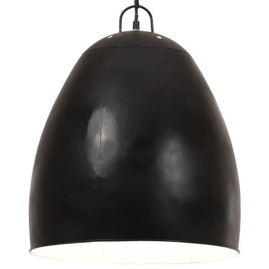 Lampada a Sospensione Industriale 25 W Nera Rotonda 42 cm E27