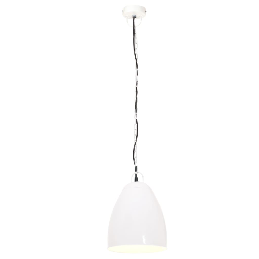 Lampada a Sospensione Industriale 25 W Bianca Rotonda 32 cm E27 - homemem39