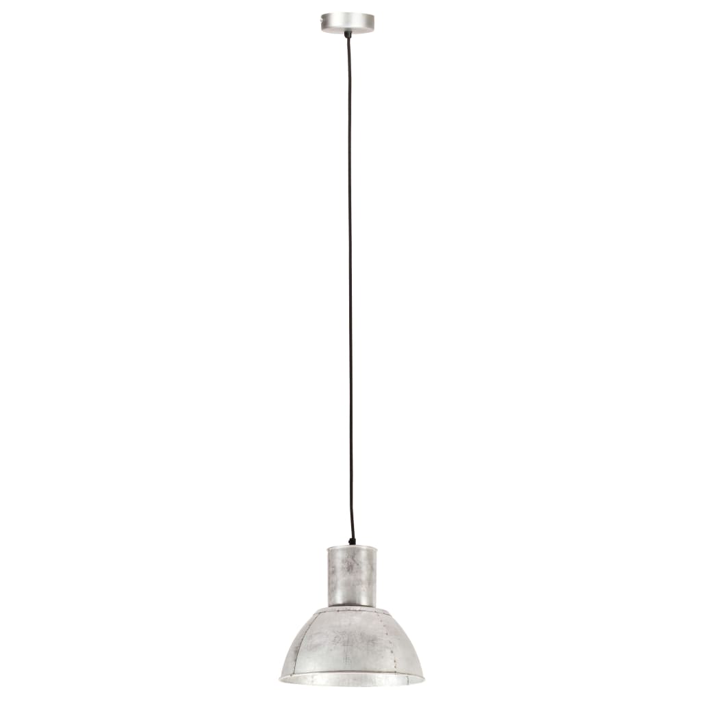 Lampada a Sospensione 25 W Argento Rotonda 28,5 cm E27 | homemem39