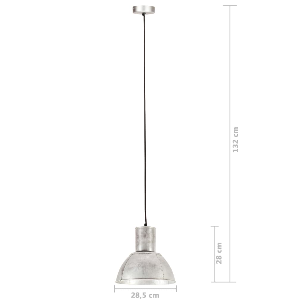 Lampada a Sospensione 25 W Argento Rotonda 28,5 cm E27 | homemem39
