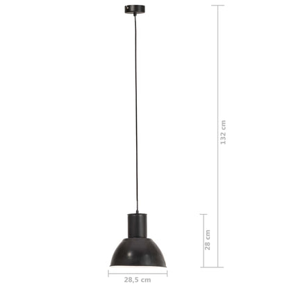 Lampada a Sospensione 25 W Nera Rotonda 28,5 cm E27 - homemem39