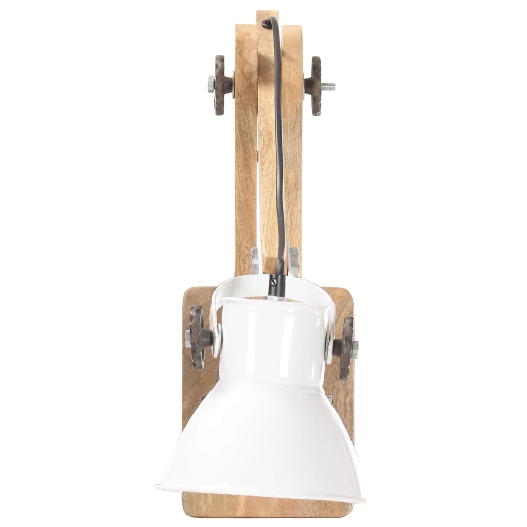 Lampada da Parete Stile Industriale Bianca Rotonda E27 | homemem39