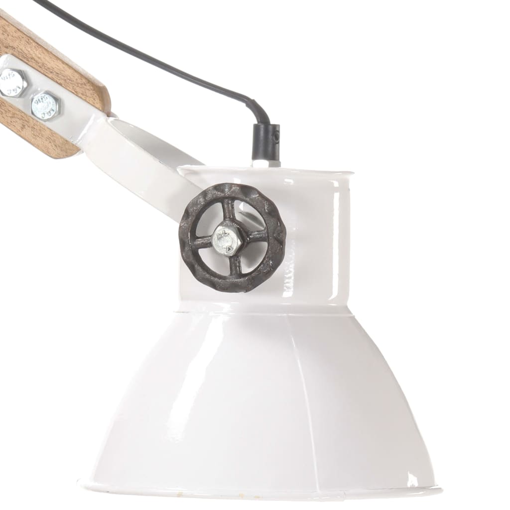 Lampada da Parete Stile Industriale Bianca Rotonda E27 | homemem39