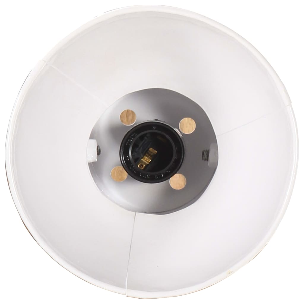 Lampada da Parete Stile Industriale Bianca Rotonda E27 | homemem39