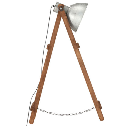 Lampade da Pavimento 3 pz Argento E27 in Massello di Mango