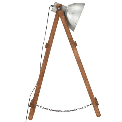 Lampade da Pavimento 3 pz Argento E27 in Massello di Mango
