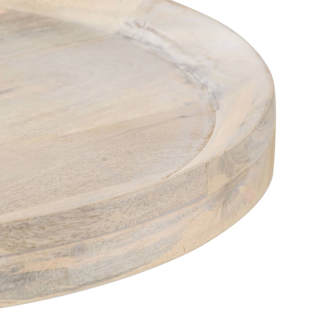 Tavolino di Servizio Ø60x75 cm in Legno Massello di Mango | homemem39