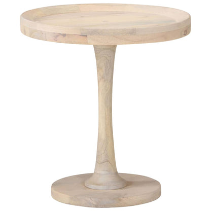 Tavolino di Servizio Ø50x55 cm in Legno Massello di Mango - homemem39