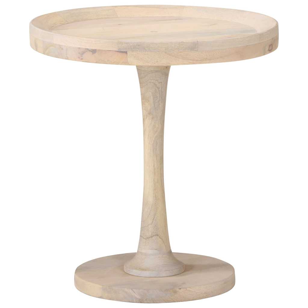 Tavolino di Servizio Ø50x55 cm in Legno Massello di Mango