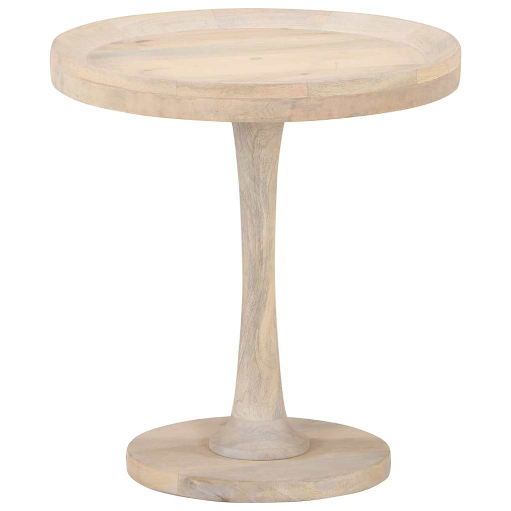 Tavolino di Servizio Ø50x55 cm in Legno Massello di Mango