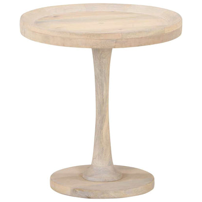 Tavolino di Servizio Ø50x55 cm in Legno Massello di Mango