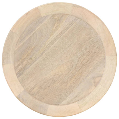 Tavolino di Servizio Ø40x45 cm in Legno Massello di Mango - homemem39