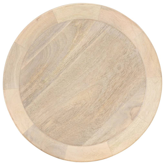 Tavolino di Servizio Ø40x45 cm in Legno Massello di Mango - homemem39