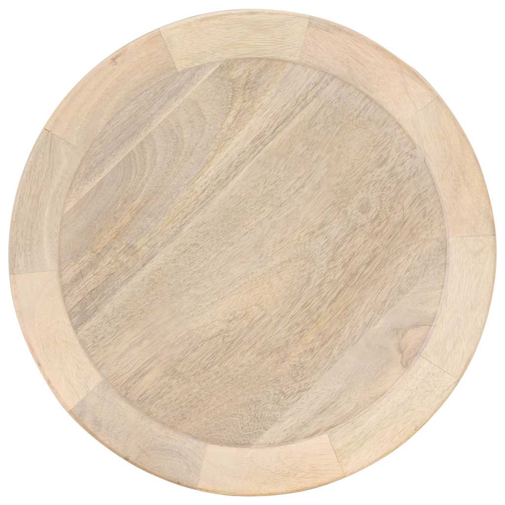 Tavolino di Servizio Ø40x45 cm in Legno Massello di Mango
