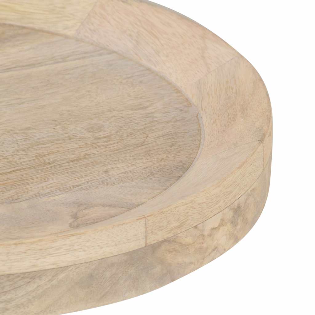 Tavolino di Servizio Ø40x45 cm in Legno Massello di Mango