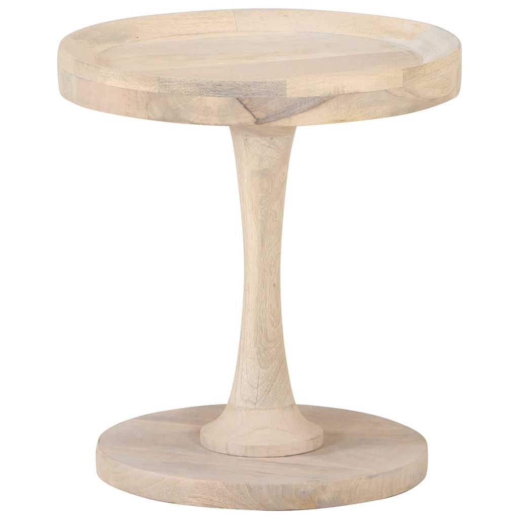 Tavolino di Servizio Ø40x45 cm in Legno Massello di Mango
