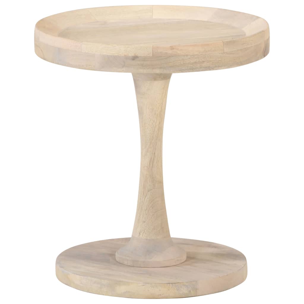 Tavolino di Servizio Ø40x45 cm in Legno Massello di Mango - homemem39