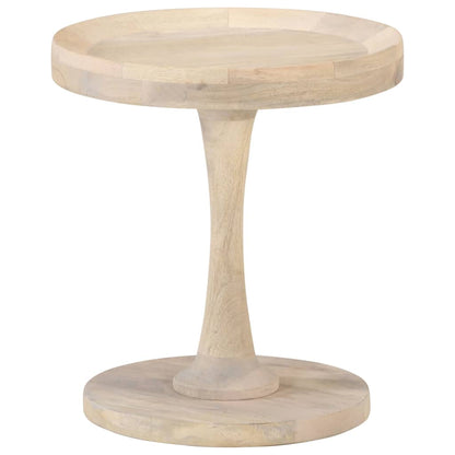 Tavolino di Servizio Ø40x45 cm in Legno Massello di Mango - homemem39