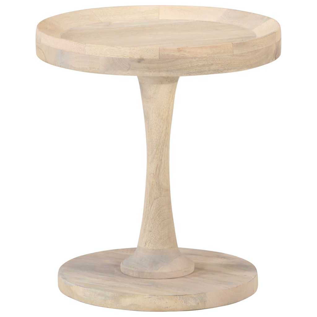 Tavolino di Servizio Ø40x45 cm in Legno Massello di Mango