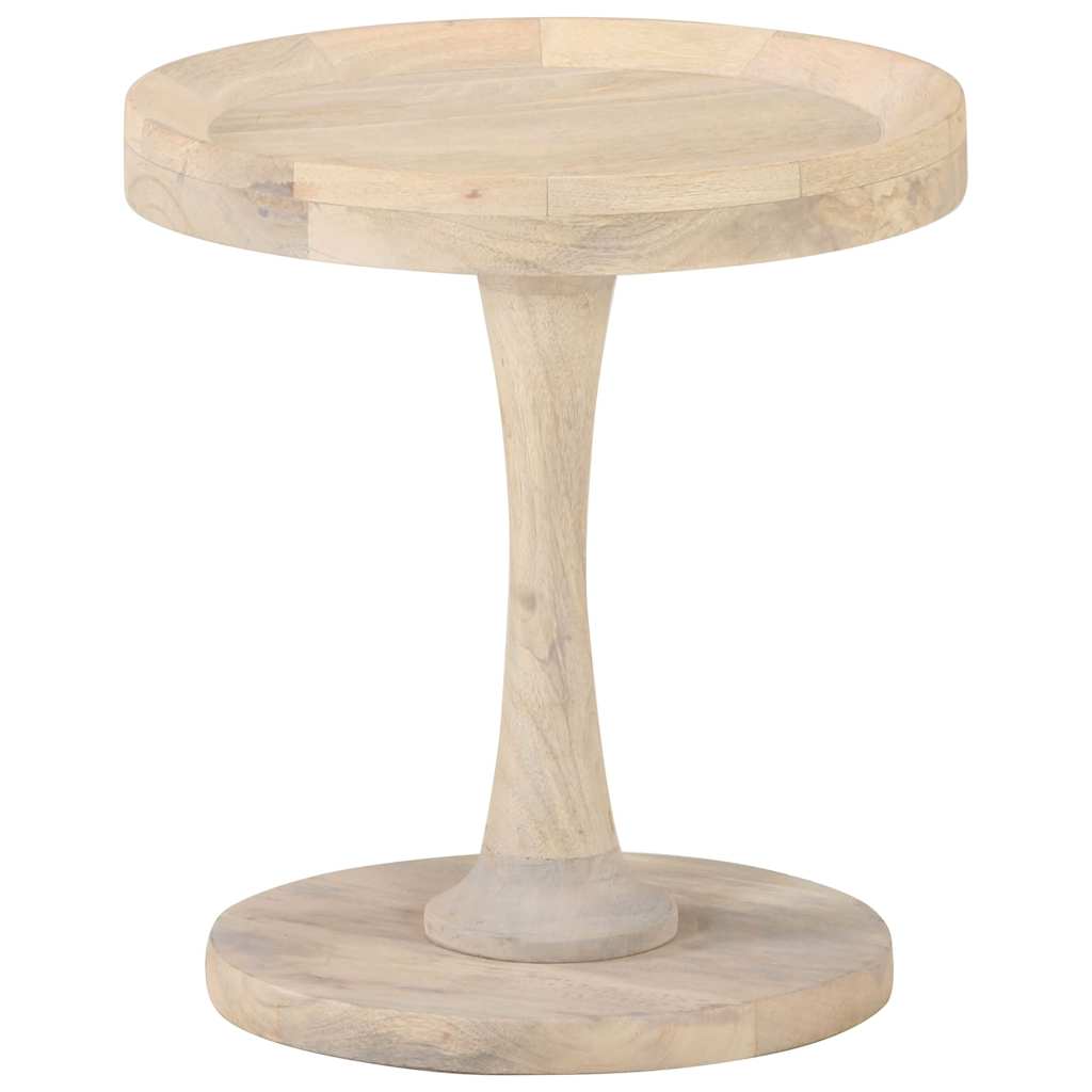 Tavolino di Servizio Ø40x45 cm in Legno Massello di Mango